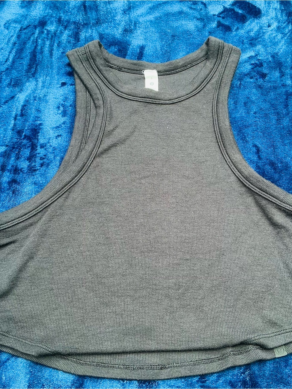 lululemon athletica Dark Gray Ribbed Crop Tank